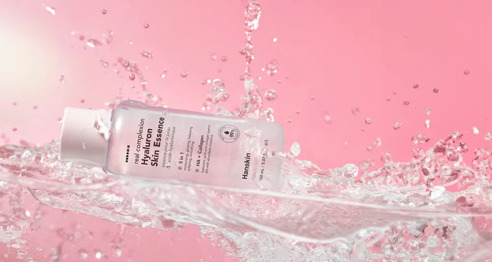 HANSKIN Hyaluron Skin Essence in water splash - The Radiance Revolution: Unveiling the Secret Behind HANSKIN's Korean Skincare Mastery