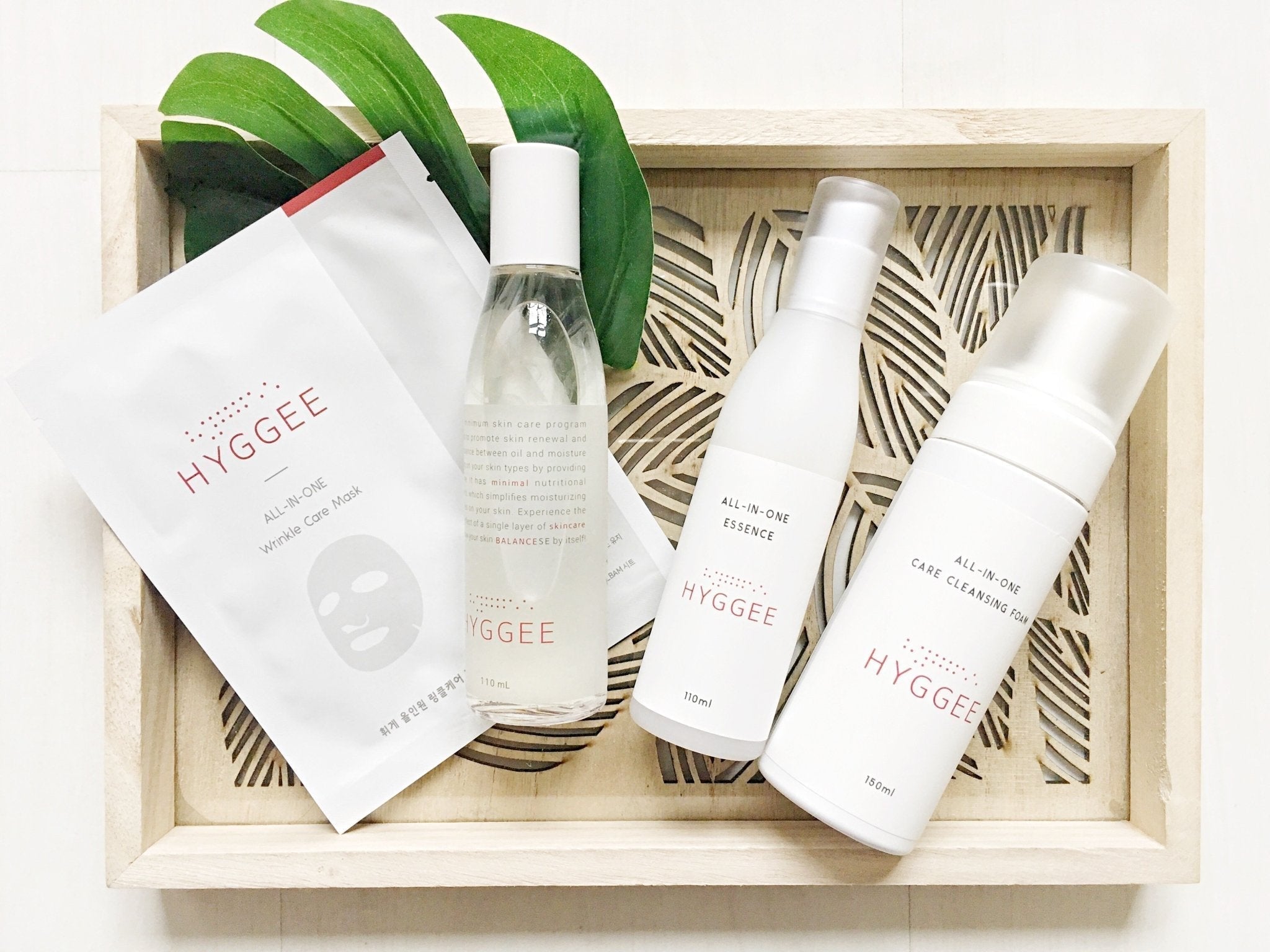 HYGGEE skincare products showcasing Embracing Simplicity: The Essence of HYGGEE in Korean Skincare philosophy.