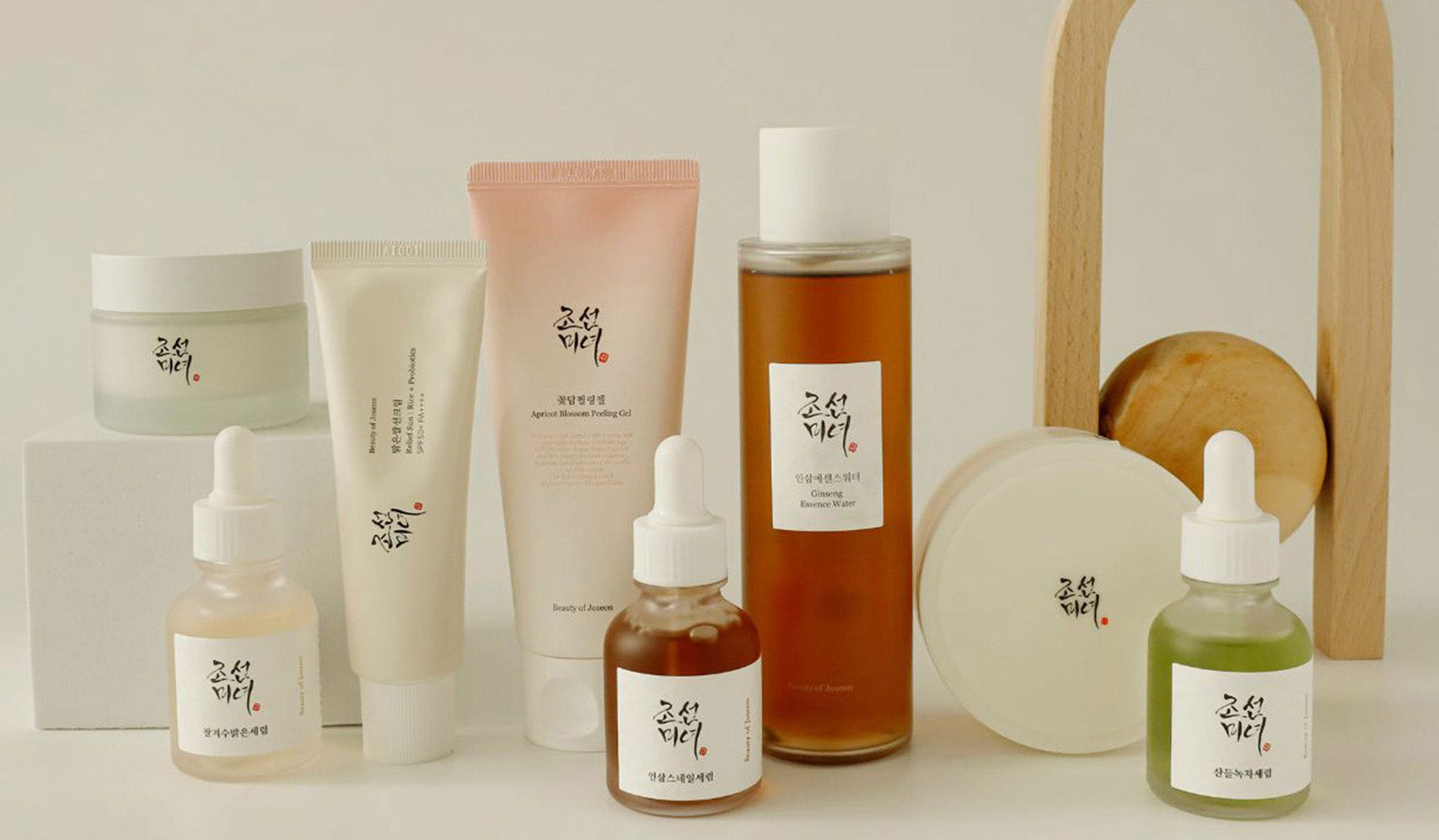 Beauty of Joseon skincare products displayed together. Introducing Beauty of Joseon in Cambodia.