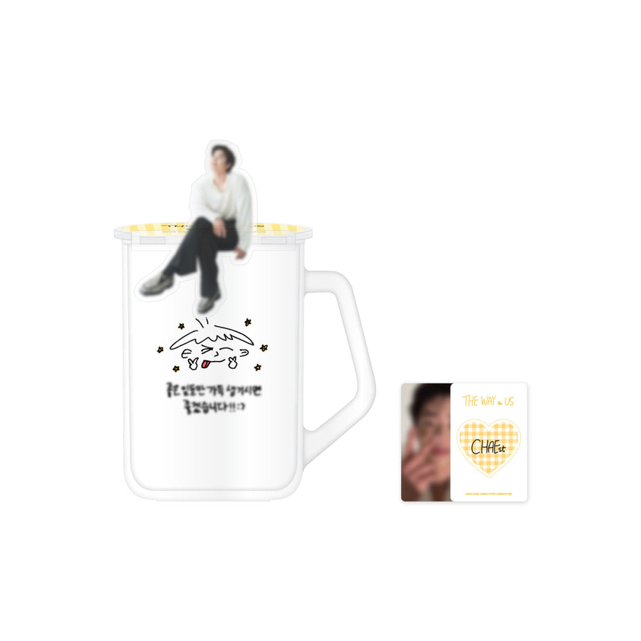 Chae Jong Hyeop - Glass Cup + Acrylic Stopper Set - THE WAY for US Fanmeeting MD