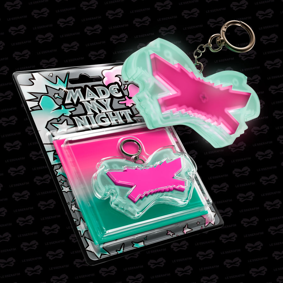 LE SSERAFIM - Made My Night - Glow Clicker Keychain (Pink Ver.)