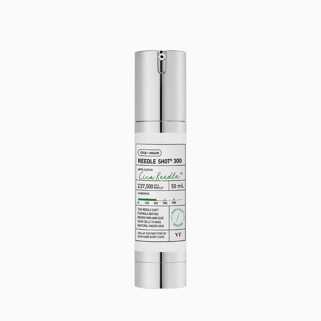 VT COSMETICS Reedle Shot® skincare product bottle with ingredients and volume details visible on label