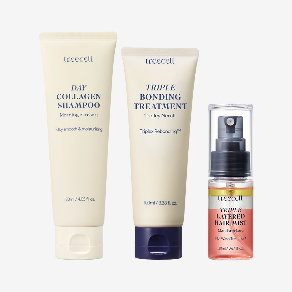 TREECELL Damaged Hair Trial 3-Piece Set - Korean hair care set