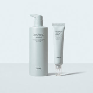 SOLEP Hair Root Core Balancing Shampoo & Scalp Essence Set - Korean hair care set