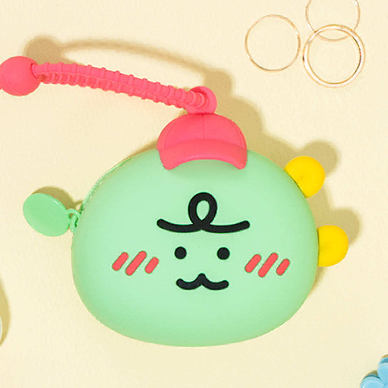 Silicone Pouch Jordy Hat(PINK) - Authentic Kakao Friends from Korea | Koolseoul