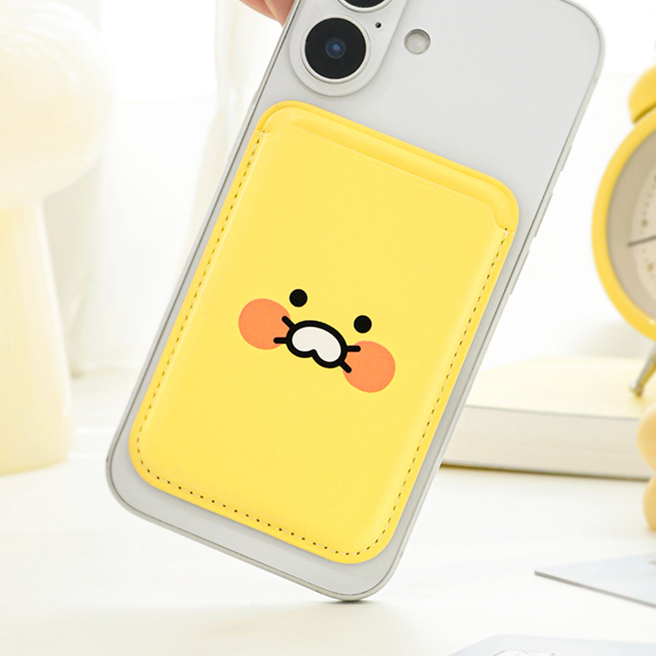 PU Porte-Cards Yellow Chunsik Wallet - Authentic Kakao Friends from Korea | Koolseoul