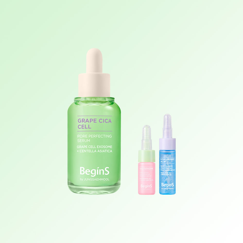 JUNG SAEM MOOL BeginS Grape Cica Cell Pore Perfecting Serum - Korean face serum