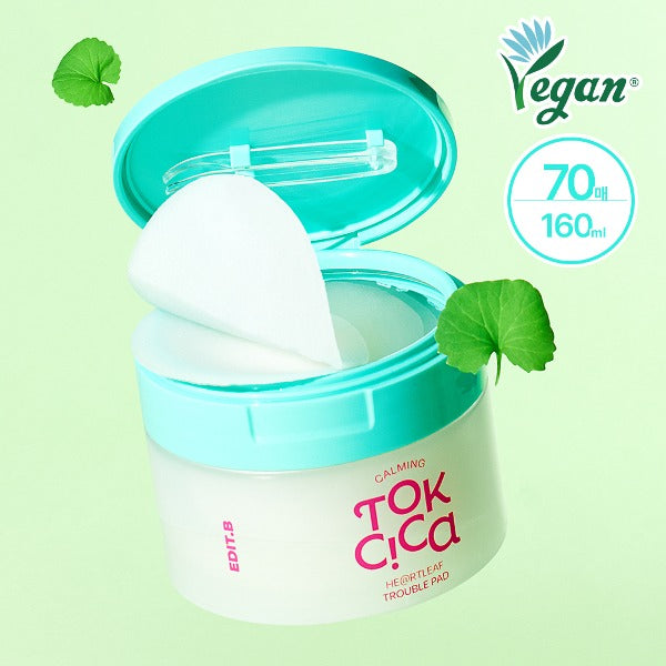 EDIT.B Calming Tok Cica Heartleaf Trouble Pad 70p | Kool Seoul