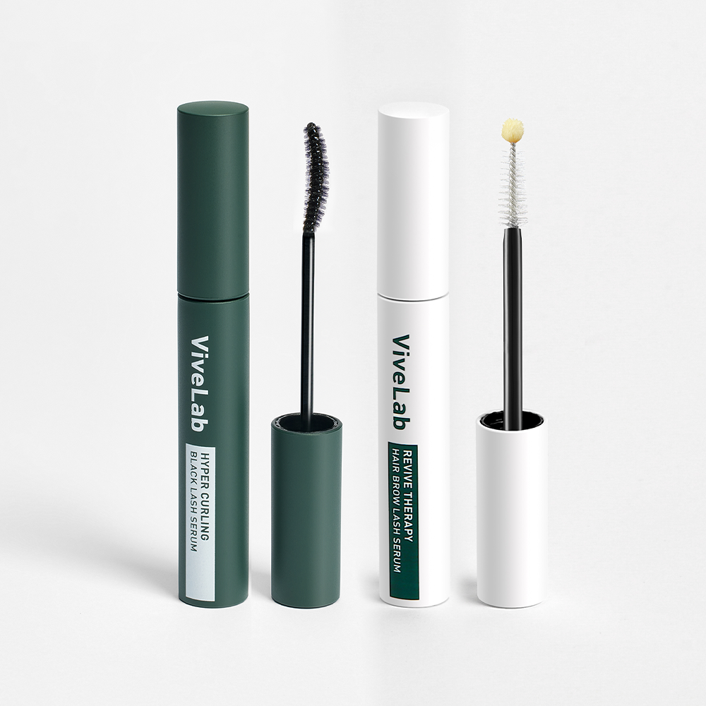 VIVELAB Hyper Curling Black Lash Serum & Hair Brow Lash Serum Set - Korean lash care set