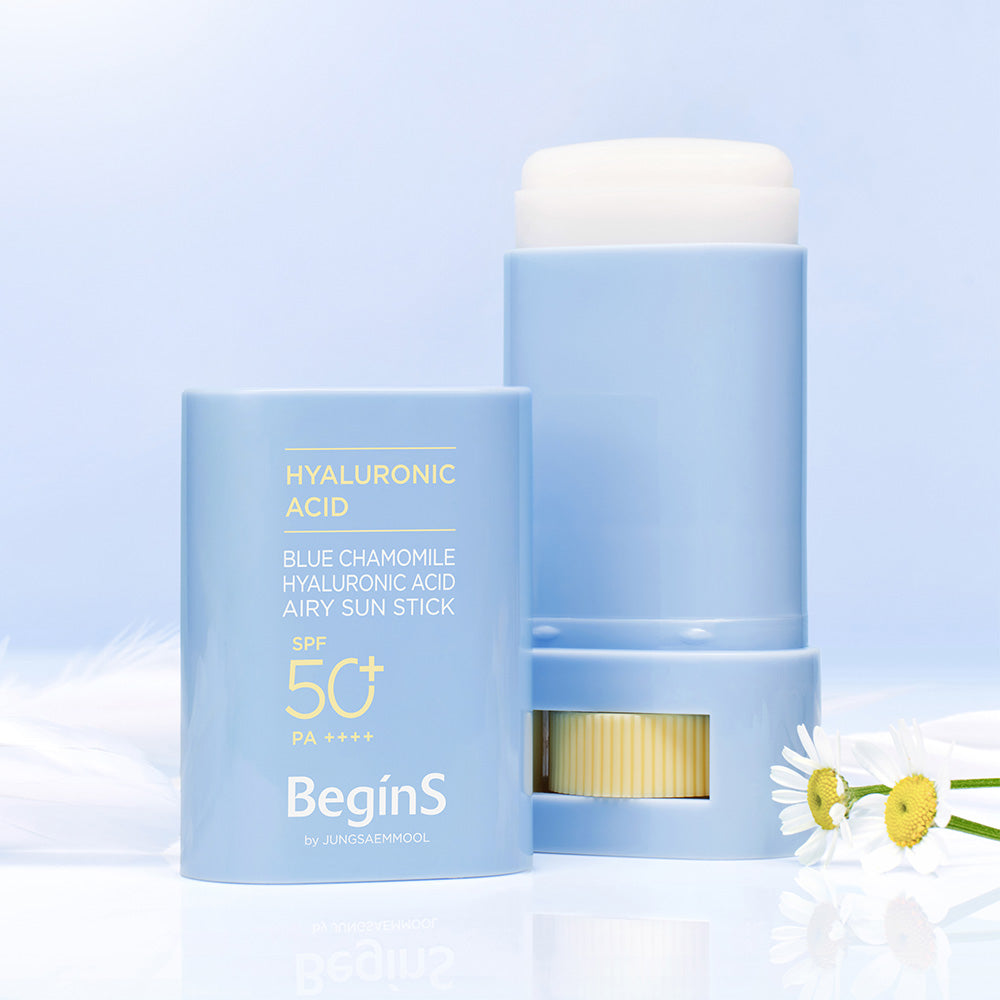 JUNG SAEM MOOL BeginS Blue Chamomile Hyaluronic Acid Airy Sun Stick - Korean sun stick, view 2