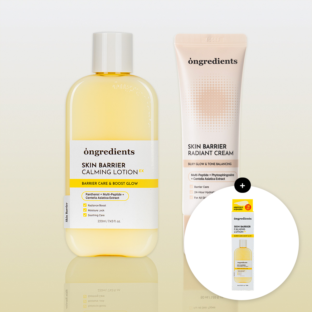 ONGREDIENTS Calming Lotion EX 220ml & Radiant Cream 50ml Set - Korean skincare set