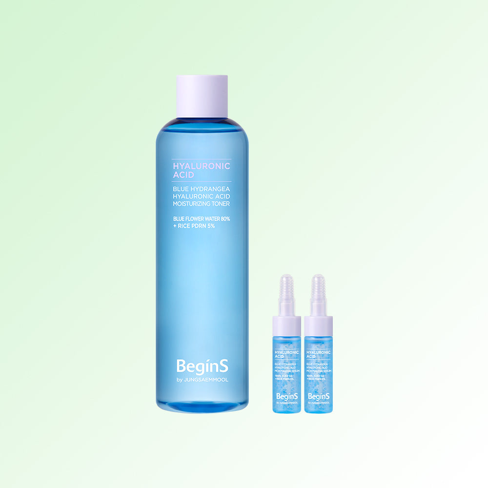JUNG SAEM MOOL BeginS Blue Hydrangea Hyaluronic Acid Moisturizing Toner - Korean toner