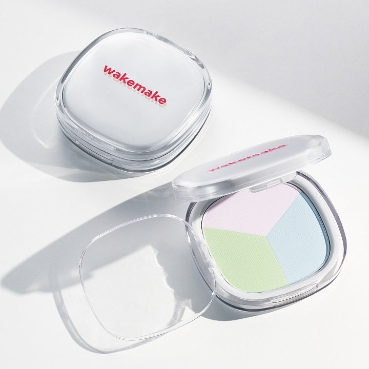 WAKEMAKE Stay Fixer Tone Correcting Pact - Korean Pressed Powder