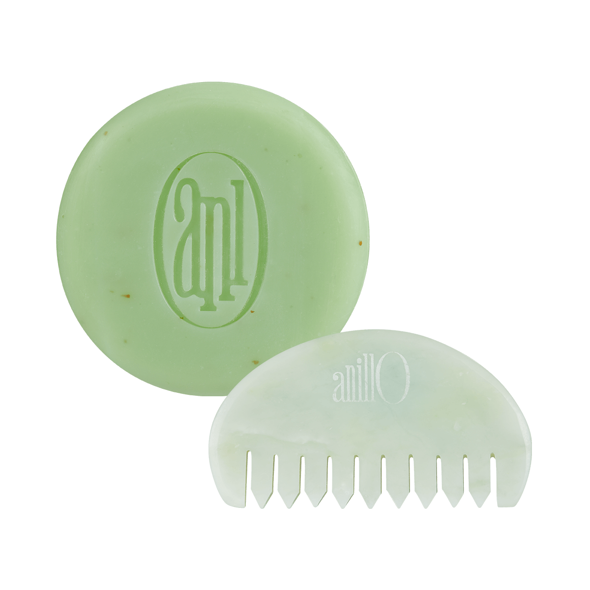 ANILLO Special Scalp Care Set (Shampoo Bar & Jade GuaSha Comb)