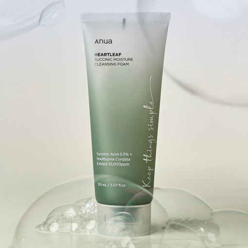 ANUA Heartleaf Succinic Moisture Cleansing Foam 150ml | Kool Seoul