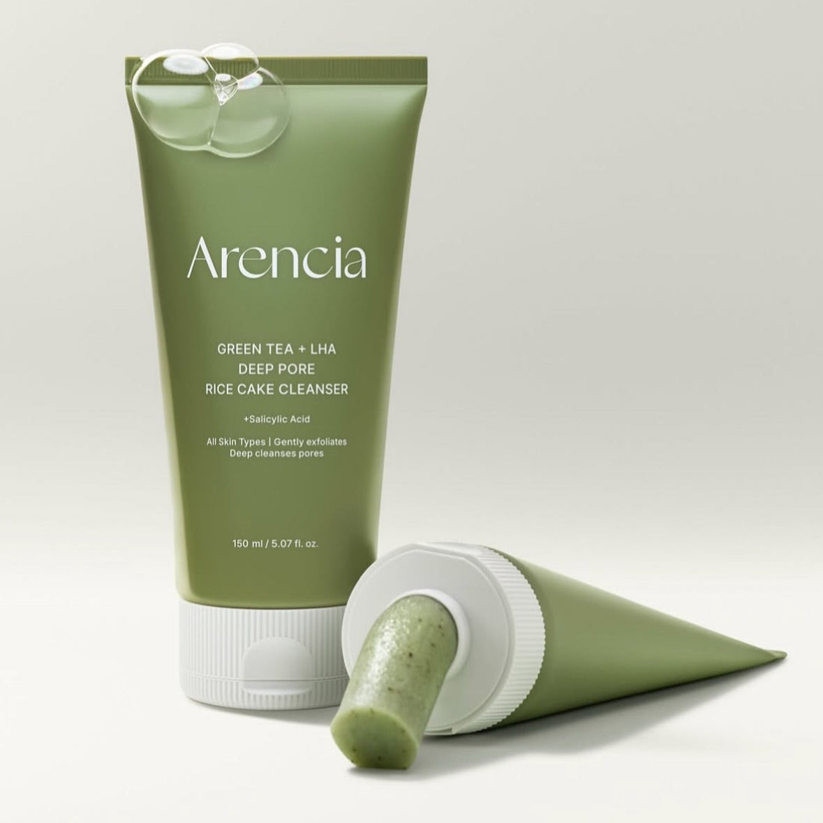 ARENCIA Green Tea + LHA Deep Pore Rice Cake Soap 150ml disponible sur Ma petite Coree, ton Eshop 100% K-beauty en direct de Seoul
