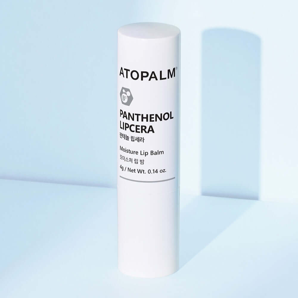 ATOPALM Panthenol Lipsera 4g moisturizing lip balm against a light background