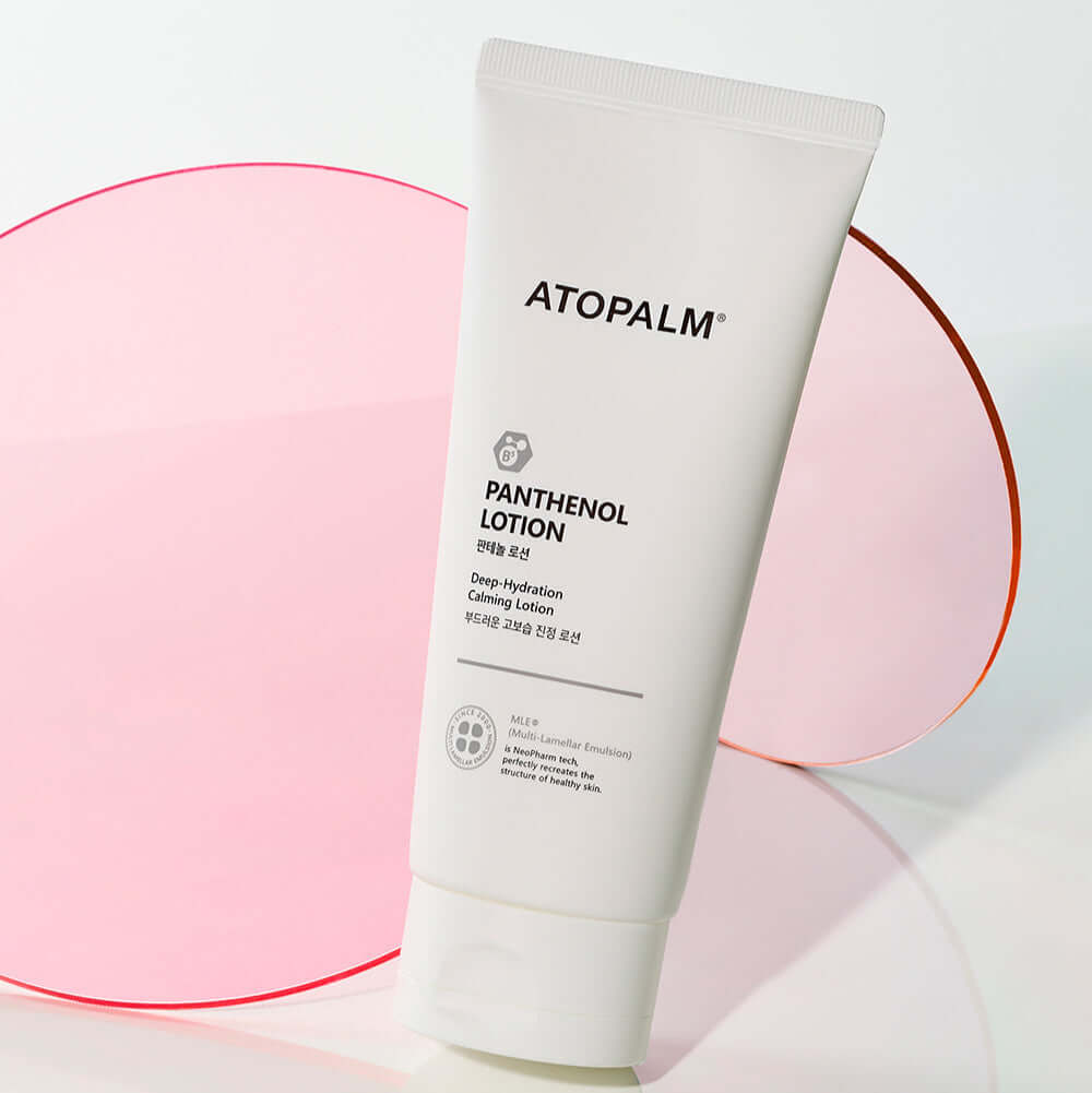 ATOPALM Panthenol Lotion 180ml product image with pink background