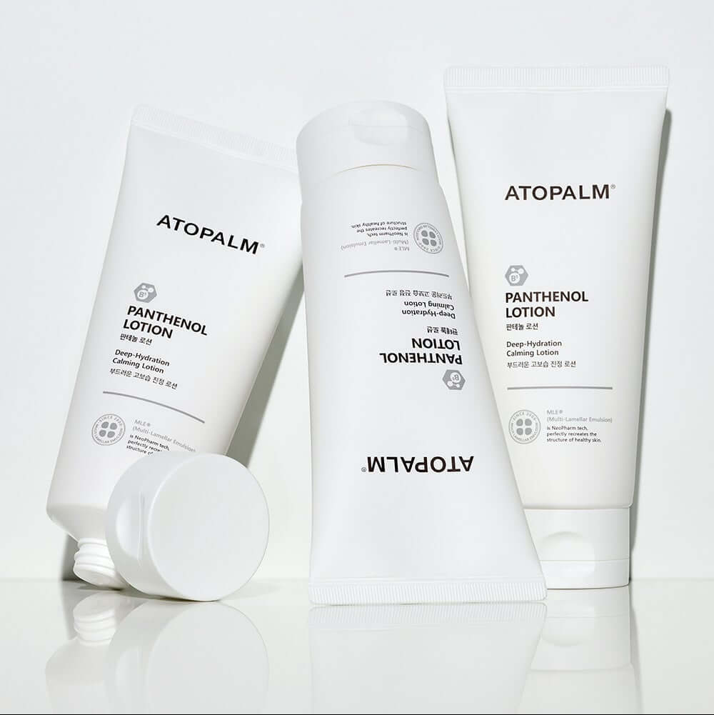 ATOPALM Panthenol Lotion 180ml packaging display on white background