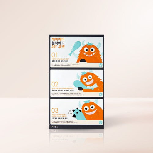A'PIEU Goblin Blackhead 3-Step Nose Pack | Kool Seoul