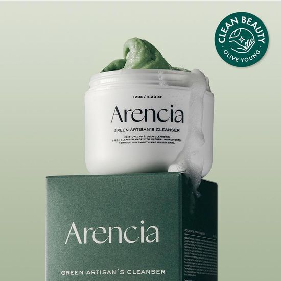 ARENCIA Fresh Green Cleanser 120g product image with jar and box