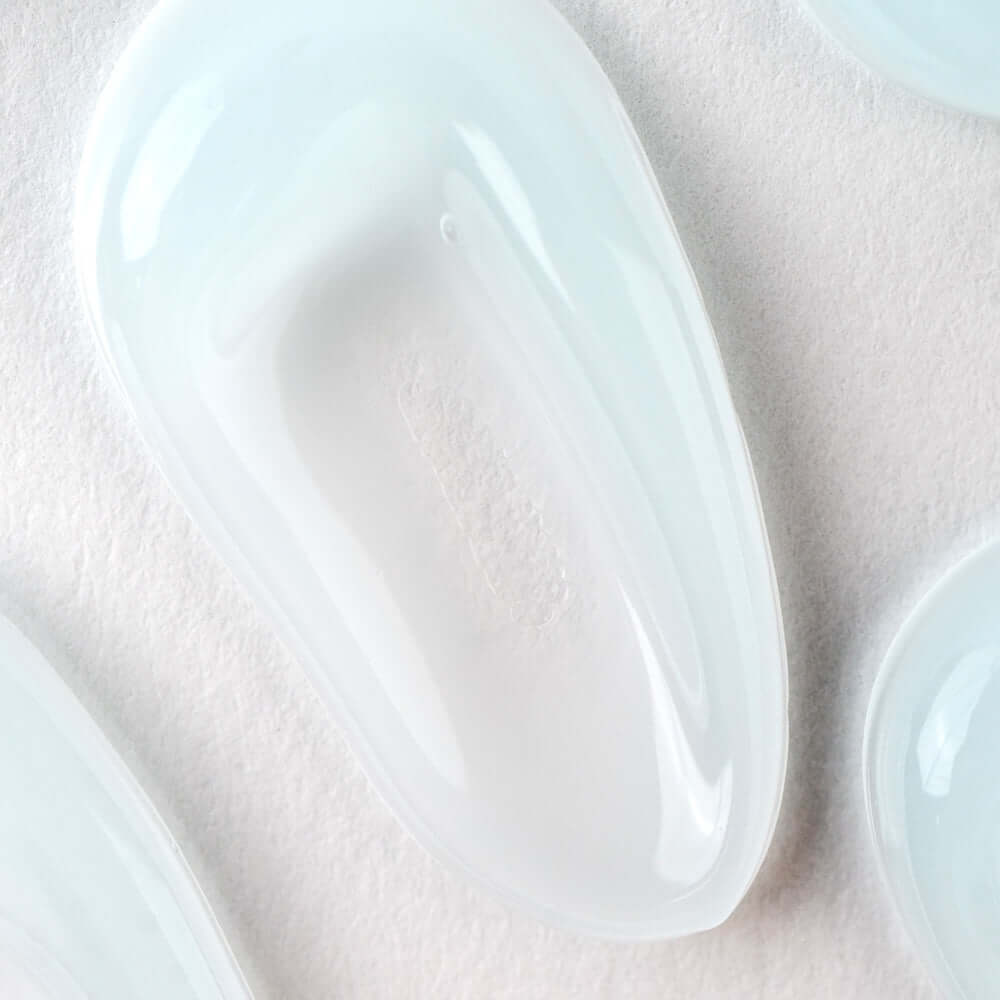 Close-up of BARULAB 10-Hyaluronic Acid Blue Aqua Gel Cream texture on white background