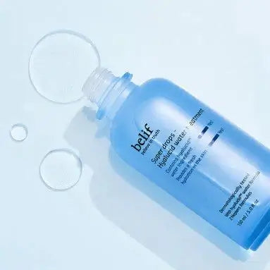 BELIF Super Drops-Hyalucid Water Treatment 150ml bottle on light background.