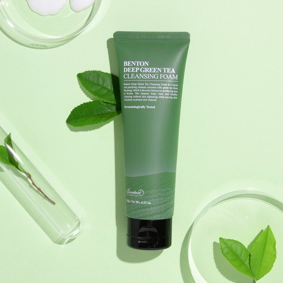 BENTON Deep Green Tea Cleansing Foam 120g | Kool Seoul
