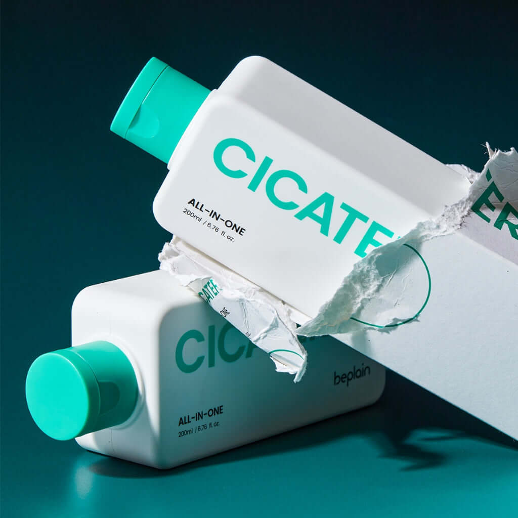 BEPLAIN Cicaterol All-in-one skincare product in turquoise and white packaging