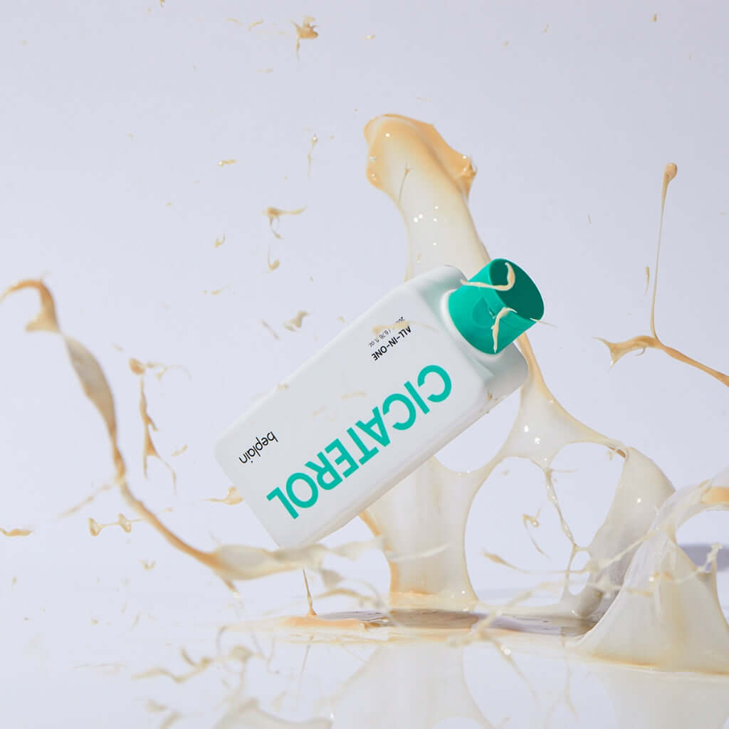 BEPLAIN Cicaterol All-in-one skincare product with dynamic liquid splash