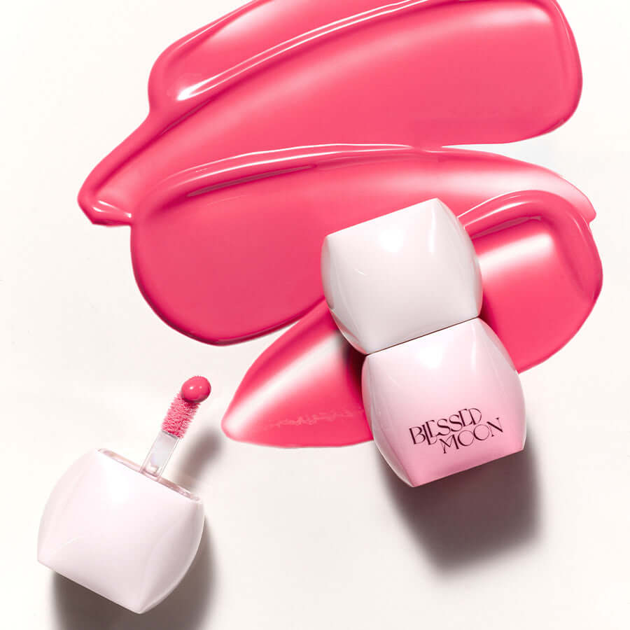 BLESSED MOON Veil Melting Color Blush in vibrant pink with stylish packaging