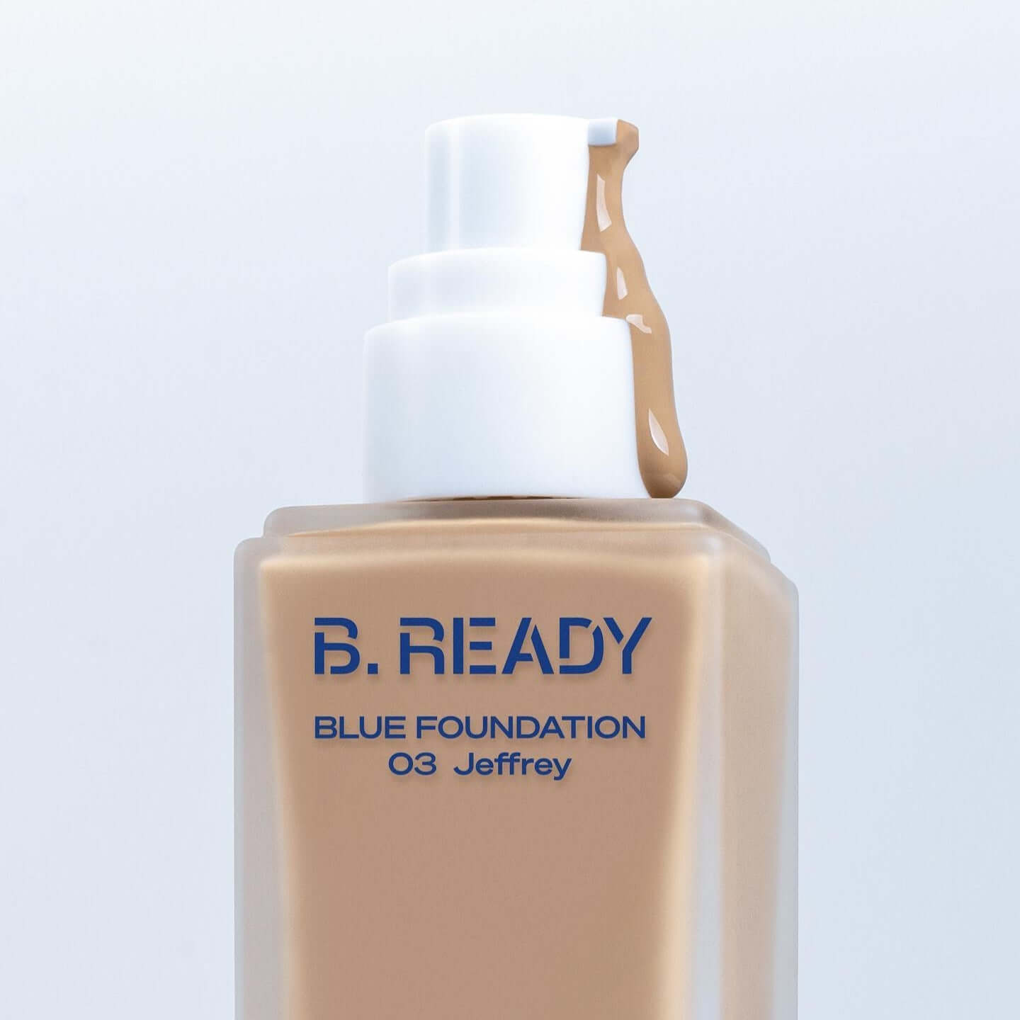 B.READY Blue Foundation bottle with pump, shade 03 Jeffrey