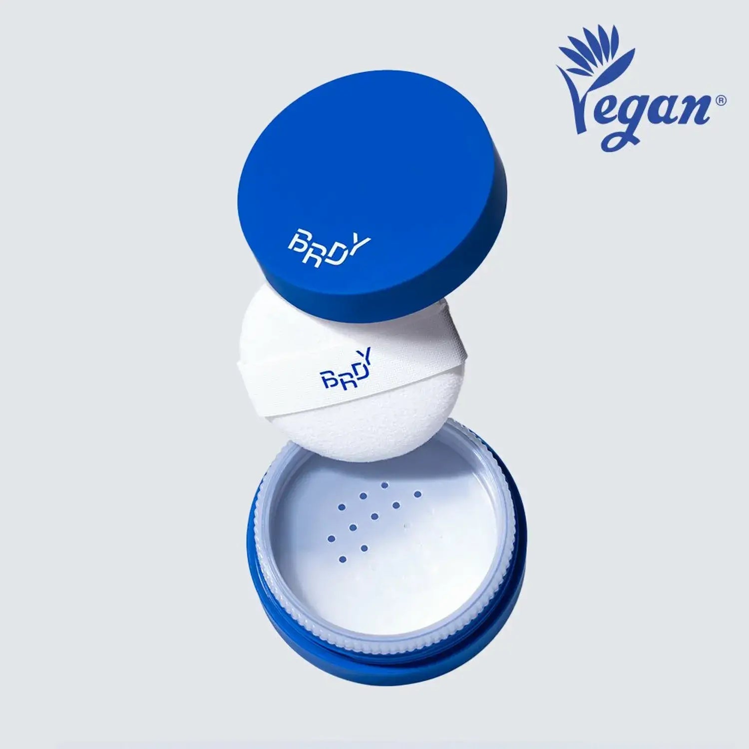 B.READY Blue Sebum Powder with vegan packaging and applicator