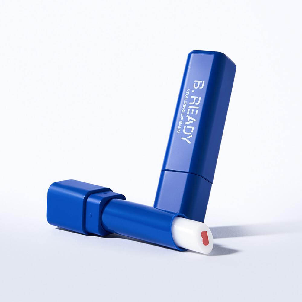 B.READY Vitalizing Lip Balm - High-performance lip balm in sleek blue packaging.