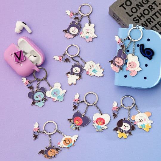 BT21 Angel & Villain Metal Key Ring disponible sur Ma petite Coree, ton Eshop 100% K-beauty en direct de Seoul