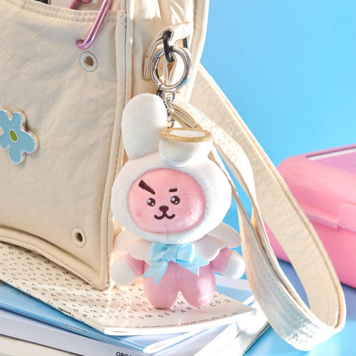 BT21 Angel & Villain Angel Plushy Key Ring | Kool Seoul