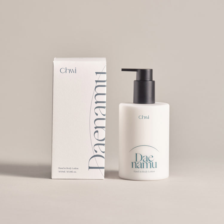 CHWI (CHI) Dae Namu Hand & Body Lotion 300ml bottle and packaging on neutral background