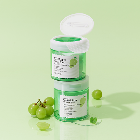 SKINFOOD CICA BHA Toner Pad | Kool Seoul