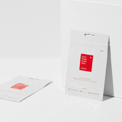 COSRX Acne Pimple Master Patch 24p displayed in packaging on a white background for skincare and acne treatment.