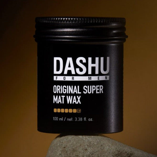 Alt Tag: DASHU Original Super Mat Wax 100ml - Gentleman Korea premium matte hair wax for men, 100ml jar, Korean grooming product