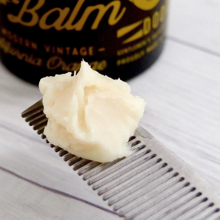 DOORS California Beach Orange Hard Bomb 80g - Gentleman Korea men's skincare balm scooped on comb, Korean grooming product for gentlemen