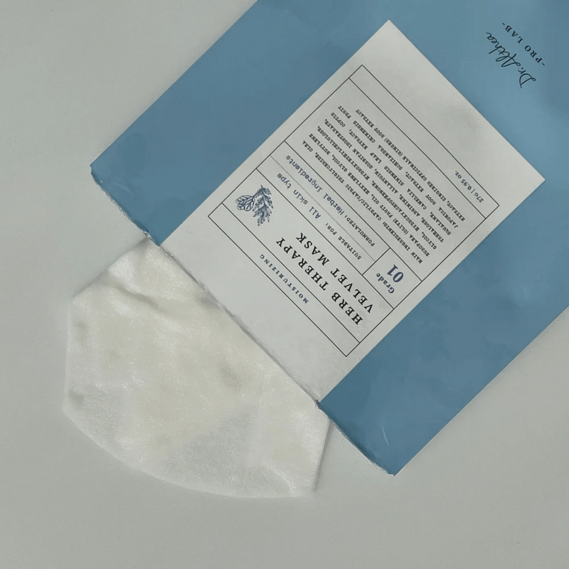 DR.ALTHEA Herb Therapy Velvet Mask package showing a partial view of the sheet mask.