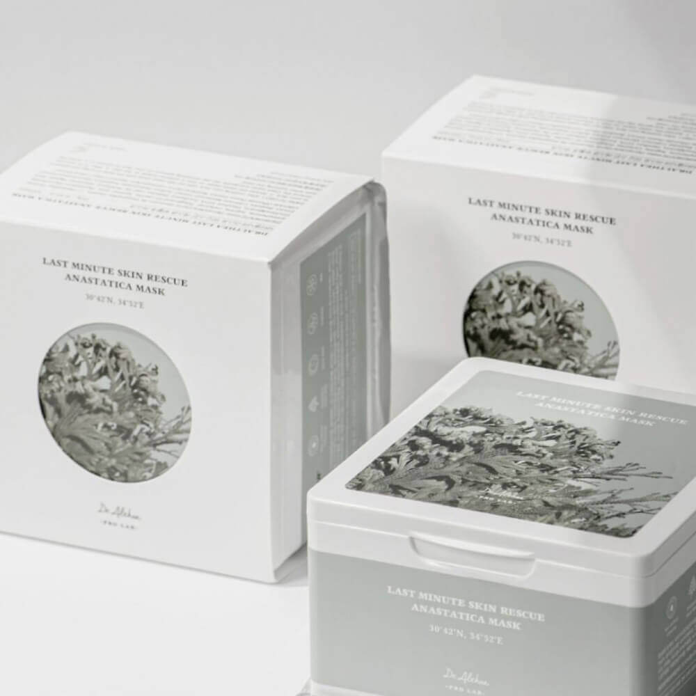 Close-up of DR.ALTHEA Last Minute Skin Rescue Resurrection Mask (30ea) 310g packaging on a white background.