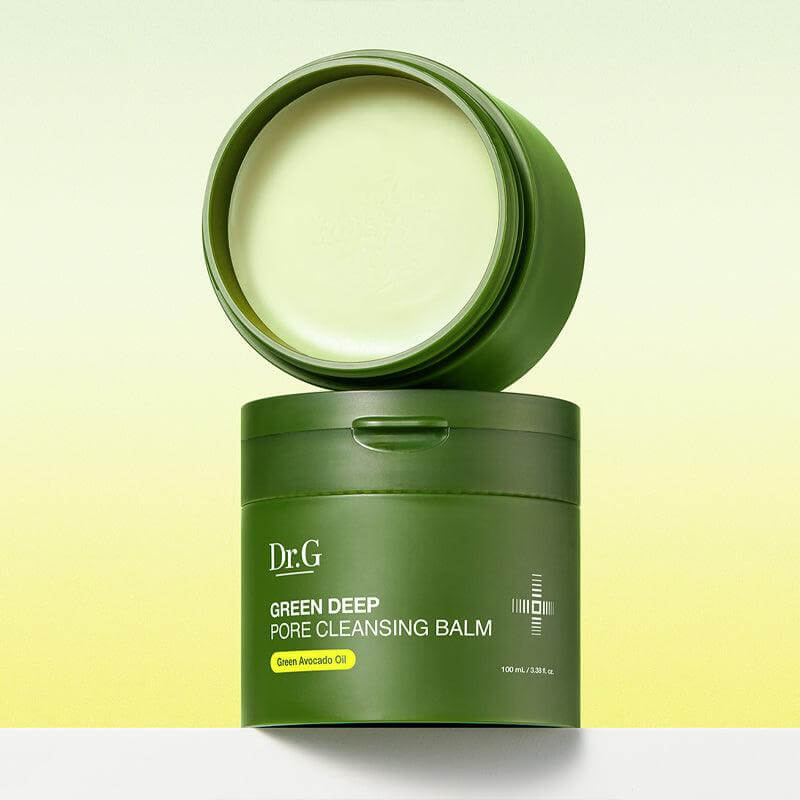 DR.G Green Deep Pore Cleansing Balm with avocado oil in green container