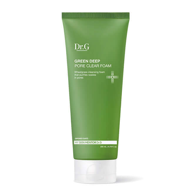 DR.G Green Deep Pore Clear Foam in green packaging for cleansing and pore purification.