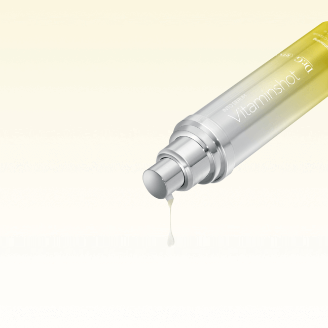 DR.G RTX Into Serum Vitamin Shot with precision pump dispenser, showcasing the innovative serum texture in clear tube packaging.