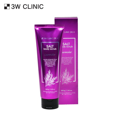 3W CLINIC Dr.K Salt Lavender Body Scrub 200g | Kool Seoul