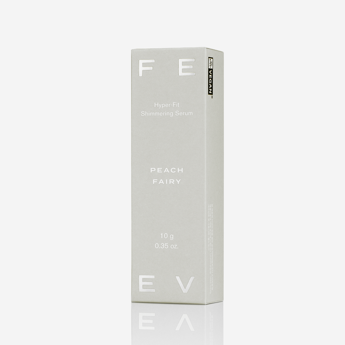 Box of FEEV Hyper-Fit Shimmering Serum showing product design and text.