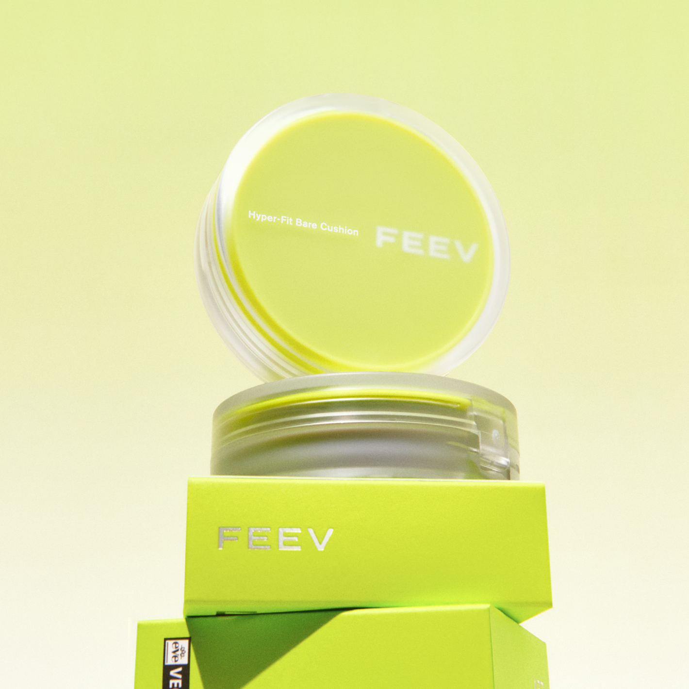 FEEV Hyper-Fit Bare Cushion Set - innovative skincare product packaging on display