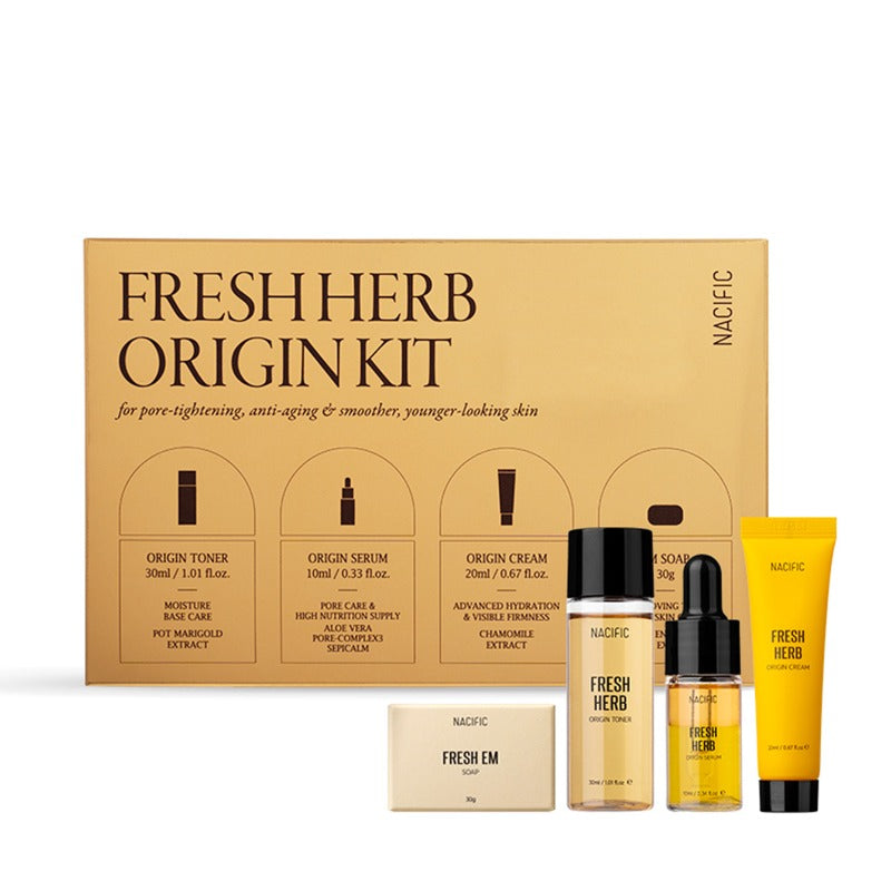 NACIFIC Fresh Herb Origin Kit (Soap+Essence+Toner+Cream) | Kool Seoul